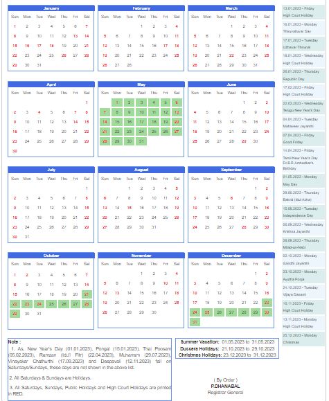 madras-high-court-holiday-2023-2023